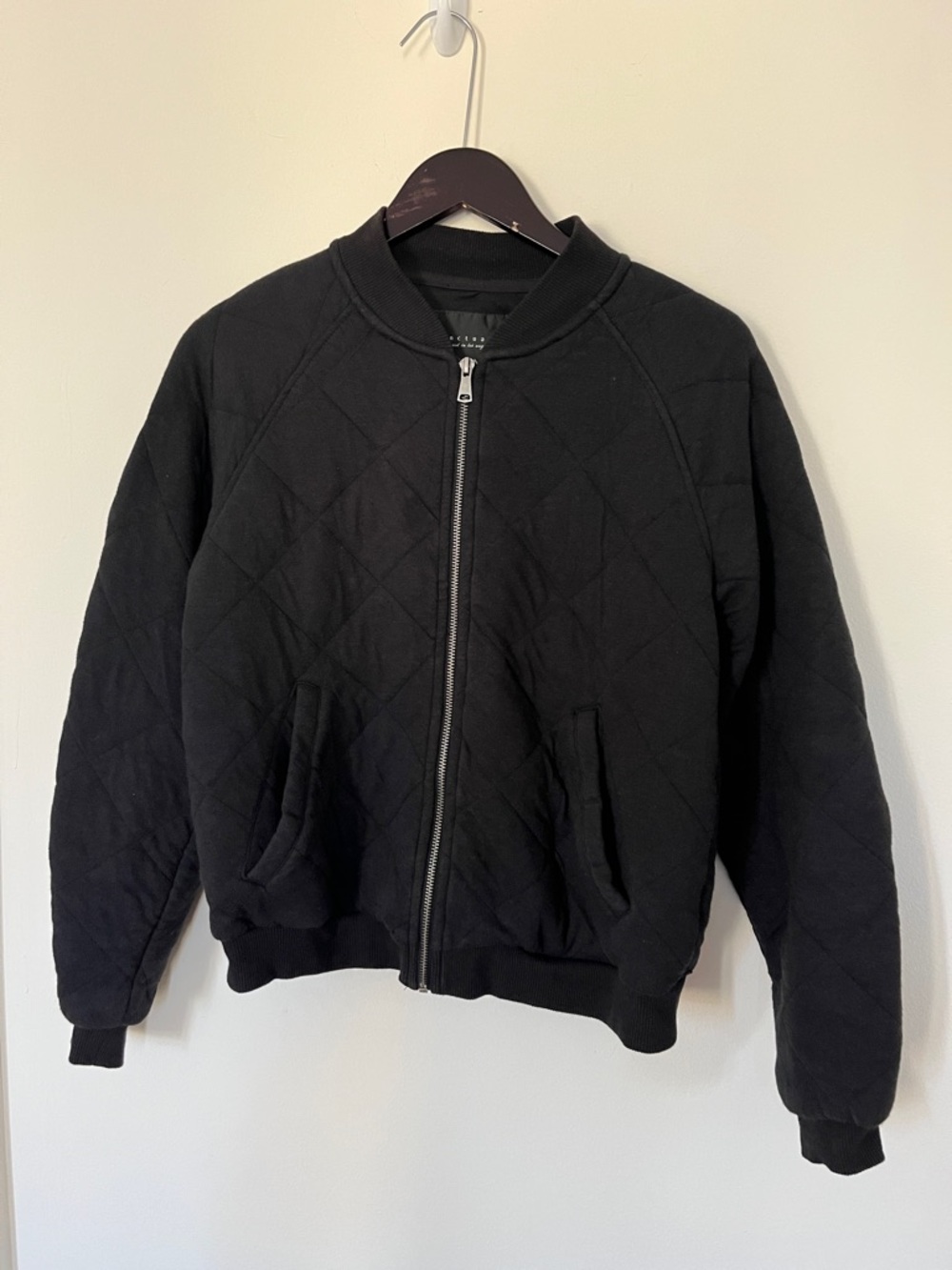 Sanctuary Black Quilted Bomber Jacket